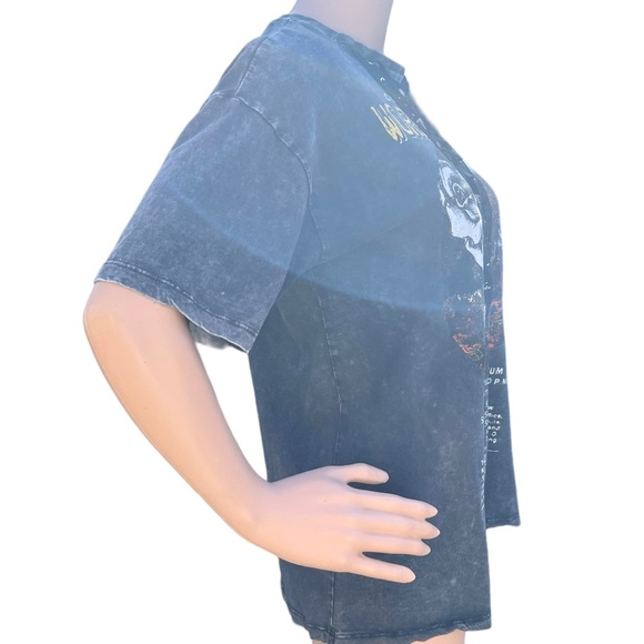 Forever 21 World Tour Screen Printed Lace Up T-Shirt - Picture 2 of 5